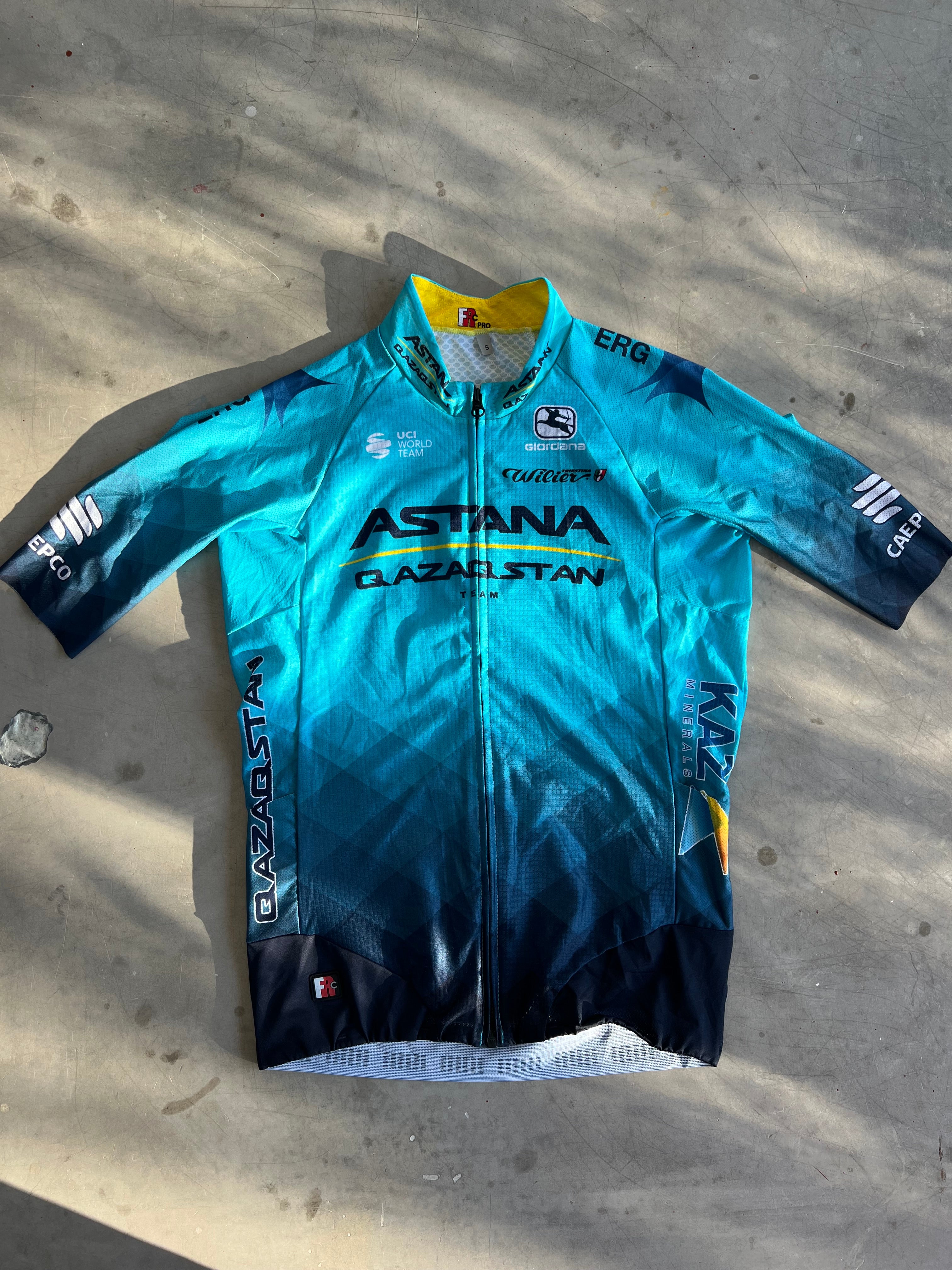 Astana | Giordana Bundle - Jersey, Bibs, Gilet | S | Rider-Issued Pro Team Kit