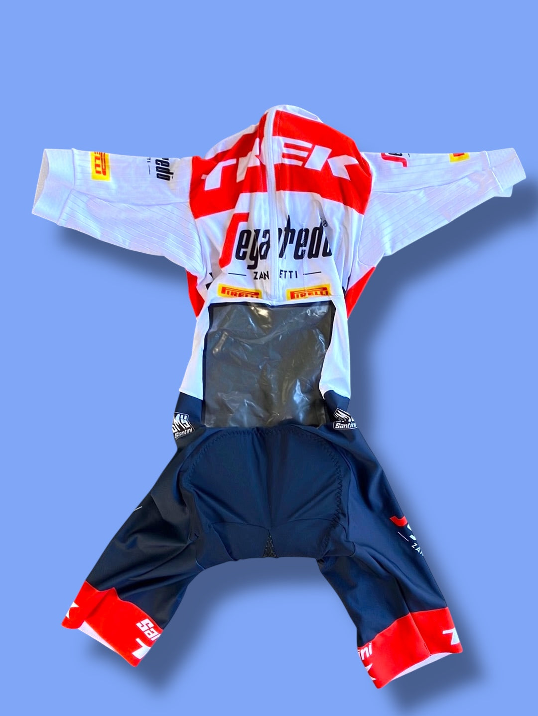 Trek Segafredo | Santini Short Sleeve TT Suit | White | XS | Pro-Issued Team Kit