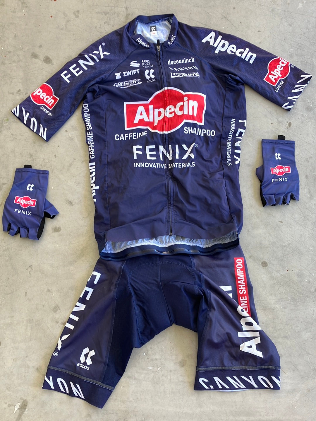 Short Sleeve Aero Jersey, Bib Shorts & Gloves/Mitts Bundle | Kalas | Alpecin Fenix | Pro Cycling Kit