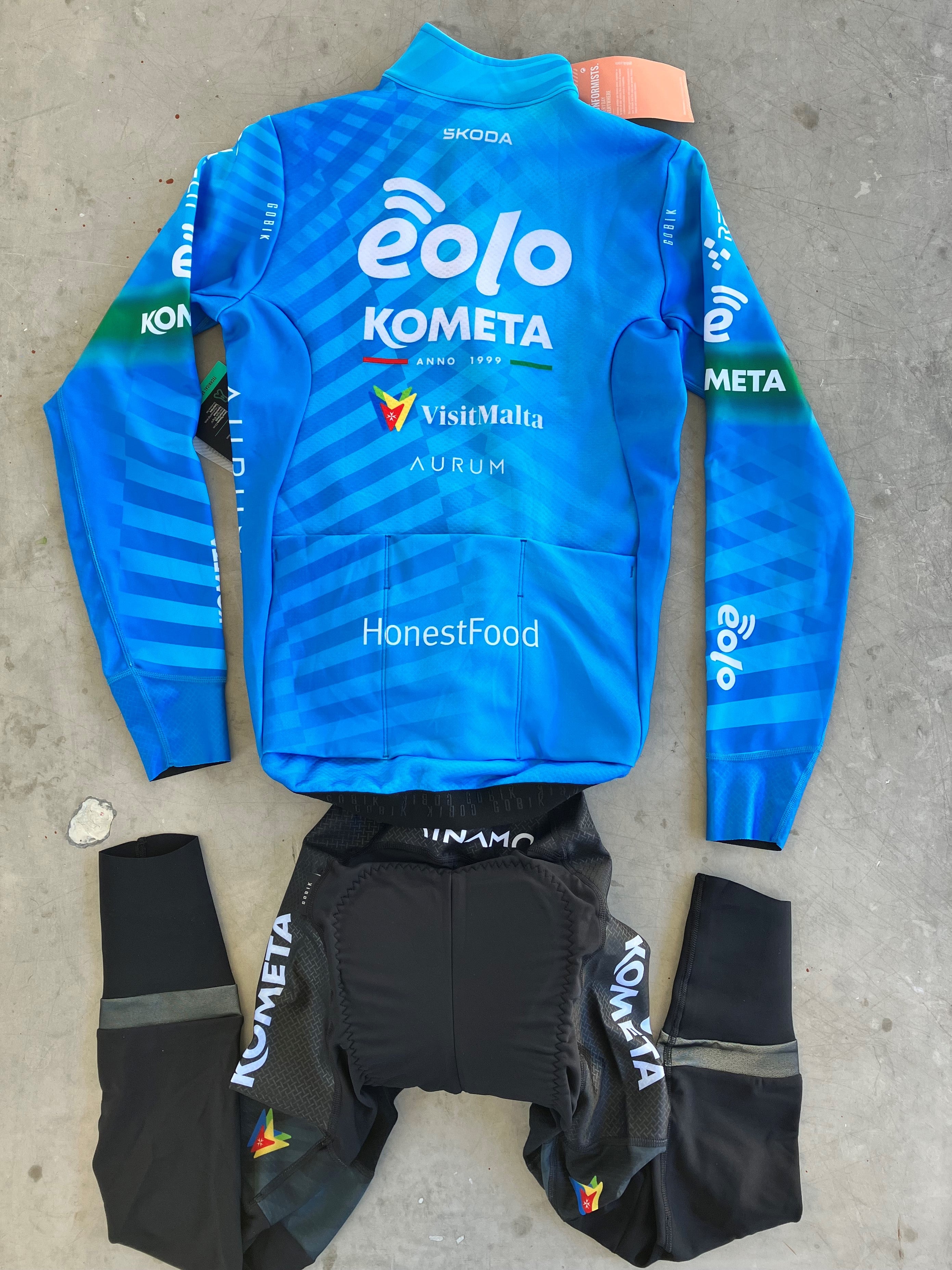 Eolo | Gobik Winter Bundle - Deep Winter Jacket & Padded Tights | Blue | M | Rider-Issued Pro Team Kit