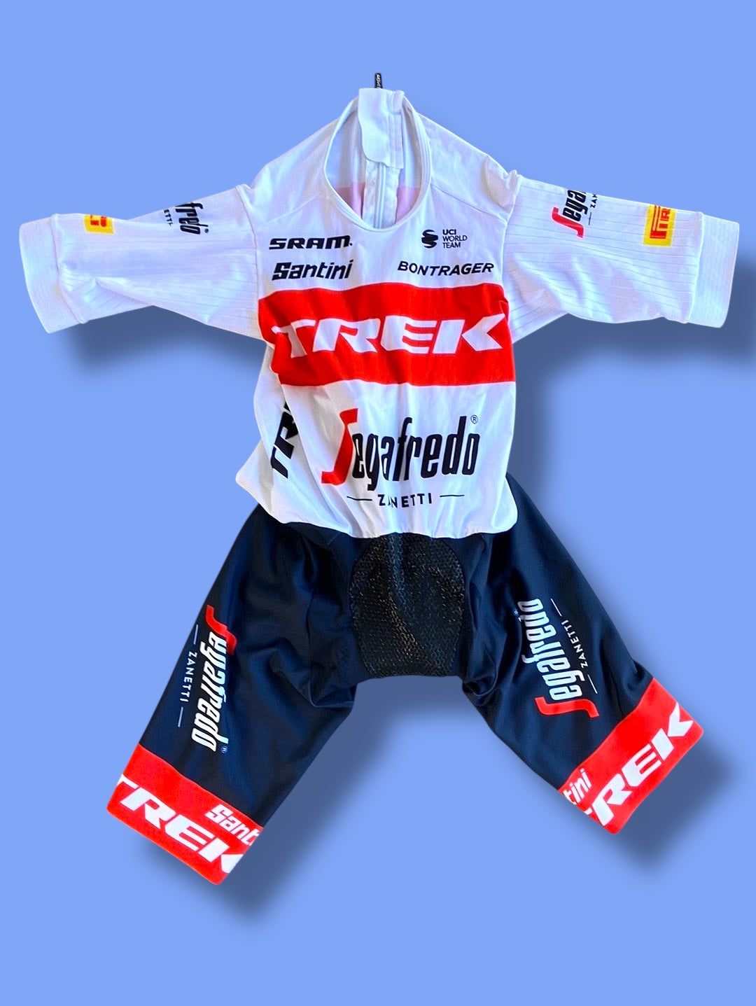 Trek Segafredo | Santini Short Sleeve TT Suit | White | XS | Pro-Issued Team Kit