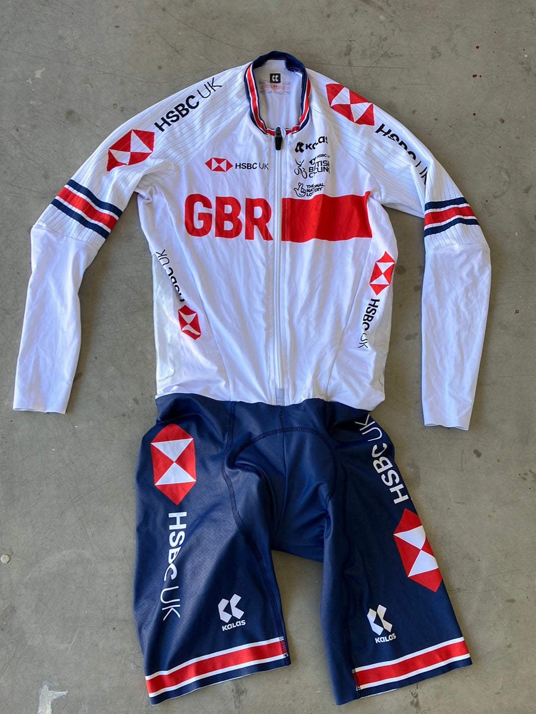 Long Sleeve Aero TT Suit Time Trial Skinsuit | Kalas | Team GB Great Britain - British Cycling GBR | Pro Cycling Kit