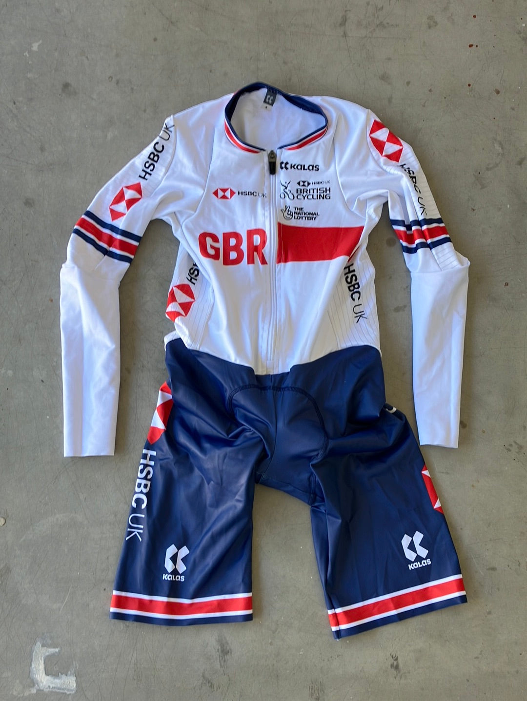 Long Sleeve Aero TT Suit Time Trial Skinsuit | Kalas | Team GB Great Britain - British Cycling GBR | Pro Cycling Kit