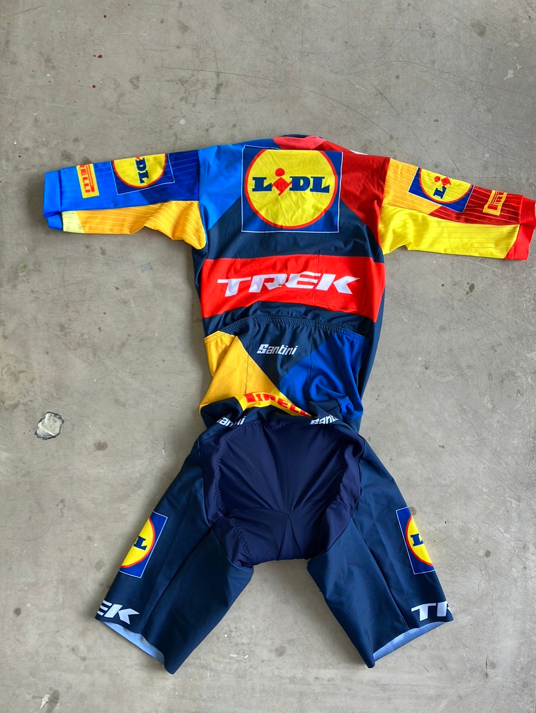 Short Sleeve Sprint Suit / Race Suit | Santini | Lidl Trek | Pro-Issued Cycling Kit
