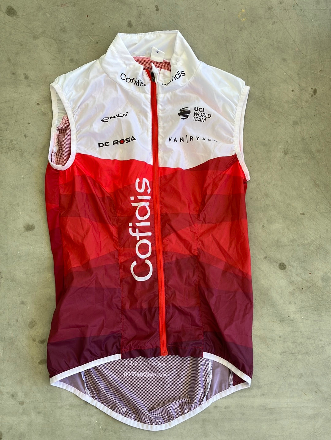 Gilet Coupe-vent Van Rysel – Équipe Cofidis, Taille Homme, Rouge (neuf Sans étiquettes)