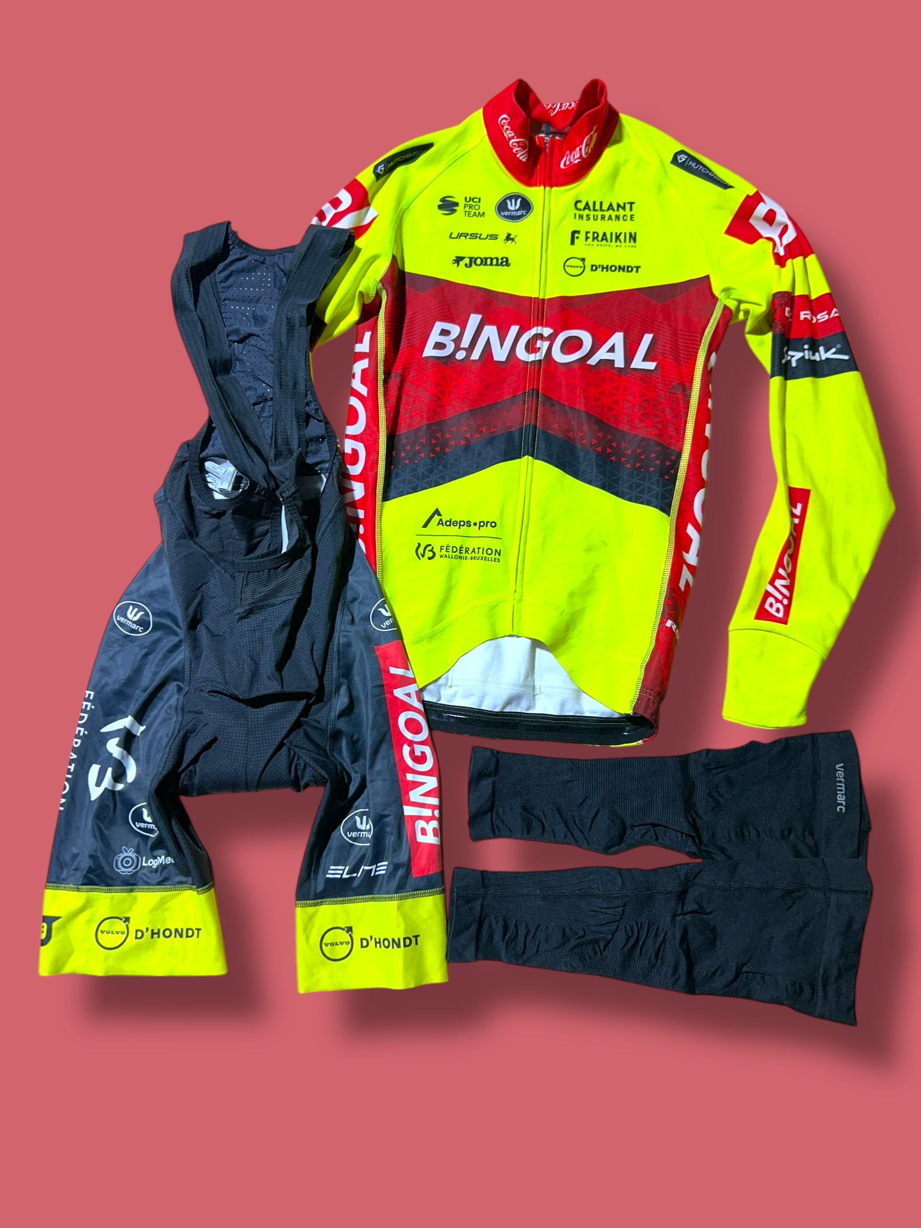 Thermal Jersey Bib Shorts Knee Warmers Bundle | Bingoal Vermarc| Pro Cycling Kit