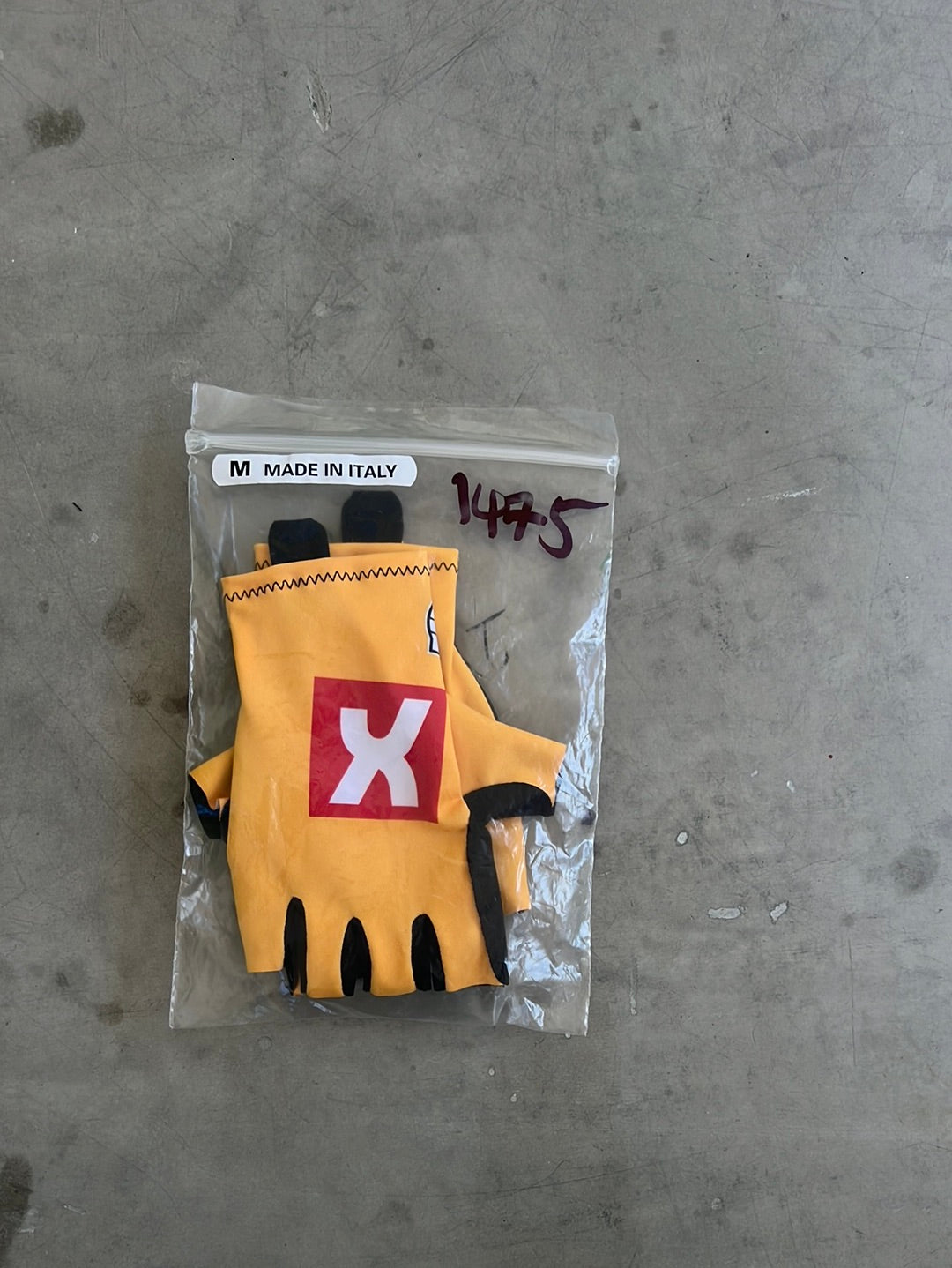 Uno-X | Bioracer Cycling Gloves | Yellow | M | Pro-Issued Team Kit