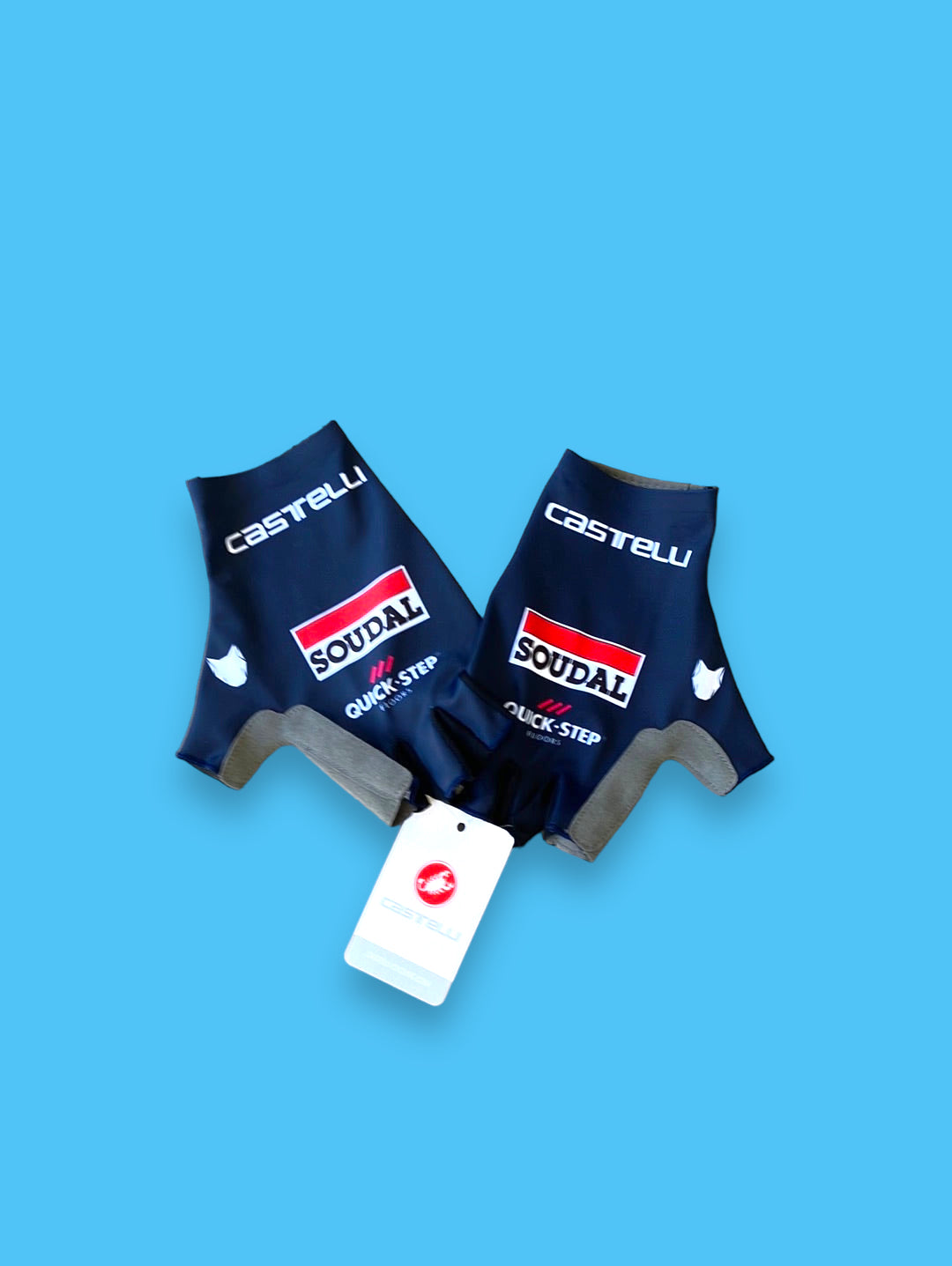 Gloves Mitts team Issued Competizione | Castelli| Blue | Quick-Step Alpha Vinyl / Soudal | Pro Cycling Kit