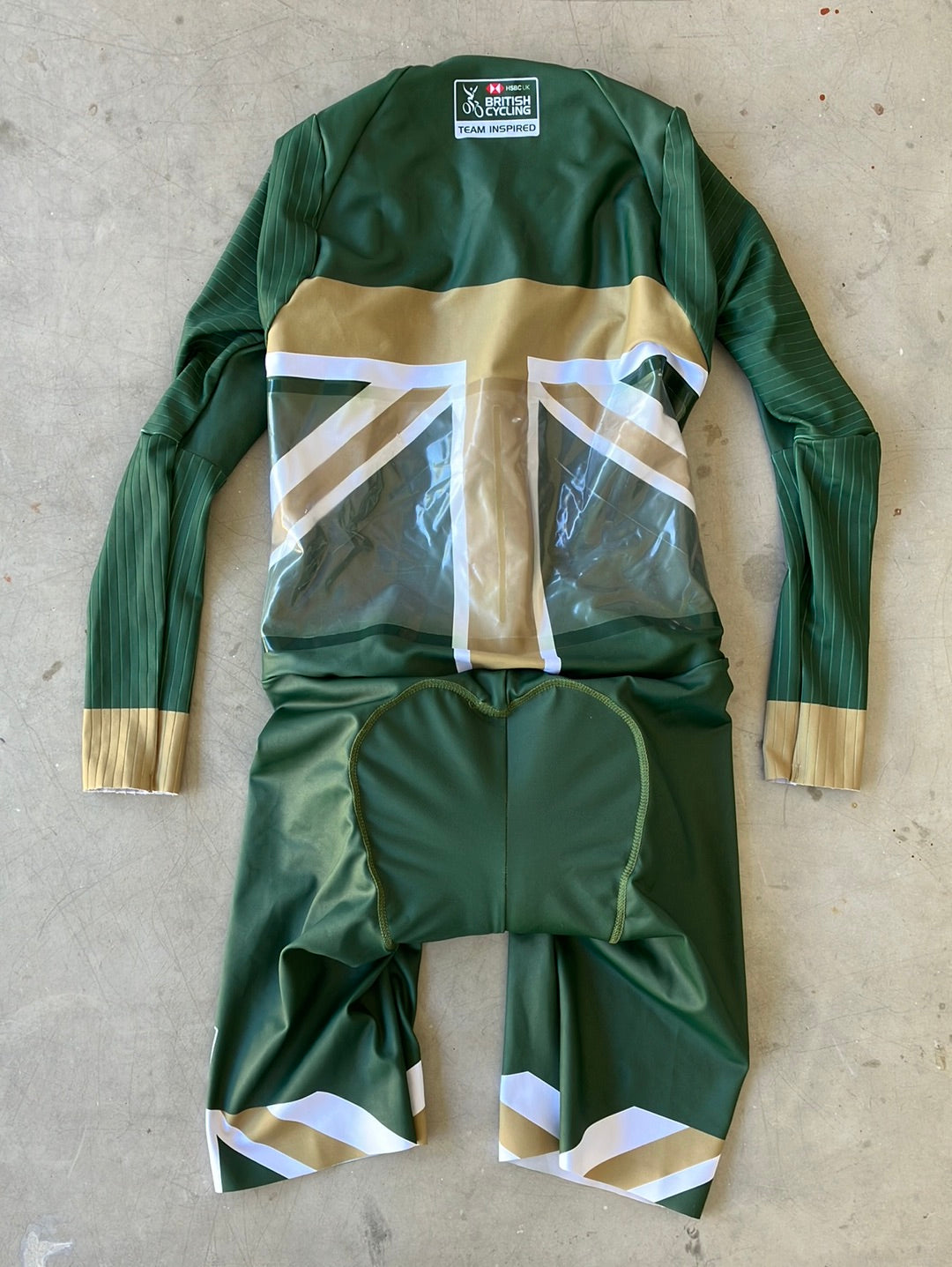 Long Sleeve Aero TT Suit Time Trial Skinsuit | Kalas | Green | Team GB Great Britain - British Cycling GBR | Pro Cycling Kit