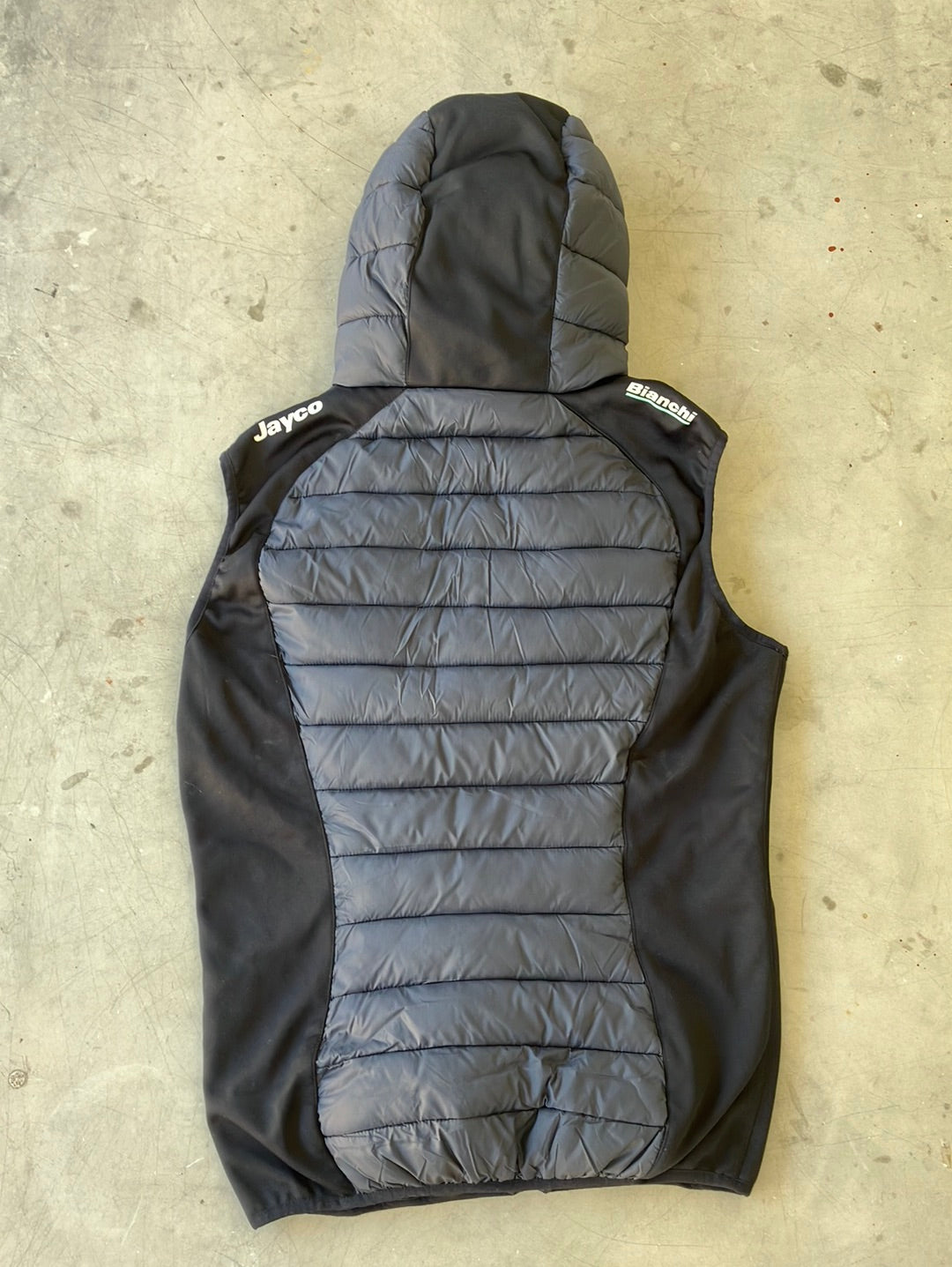 Casual Hooded Vest / Gilet Thermal Padded Jacket team-Issued | Giordana | Bianchi Bike Exchange | Pro Cycling Kit