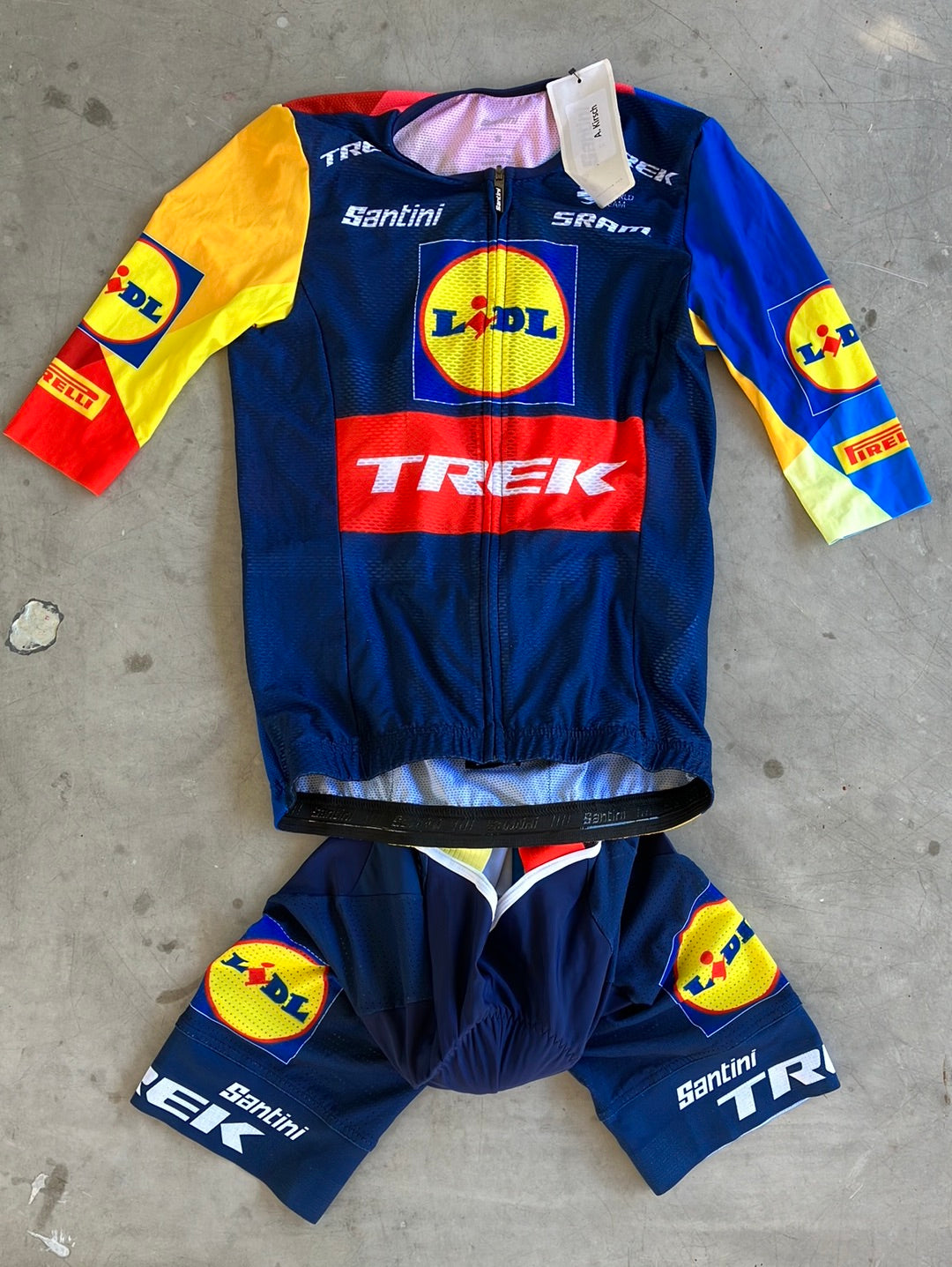 Lidl Trek | Santini Bundle - Summer Sleeve Jersey & Bibs | S | Pro-Issued Team Kit