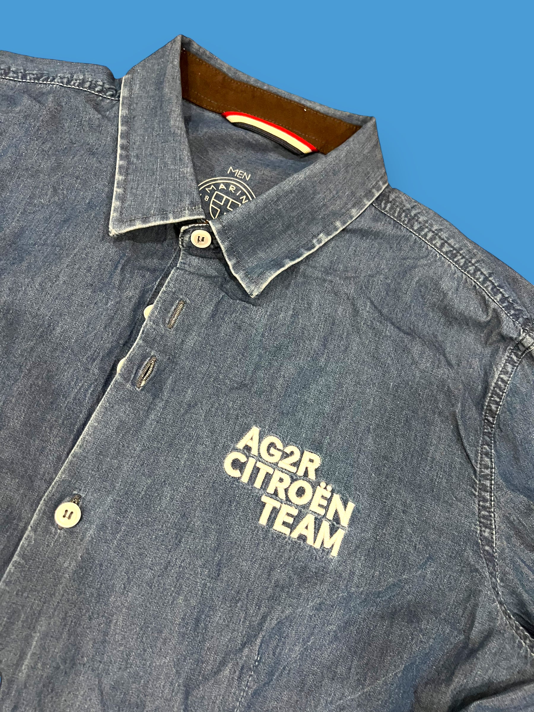 Casual Denim Shirt | Marine de Savoie | AG2R Citroen | Pro Cycling Kit