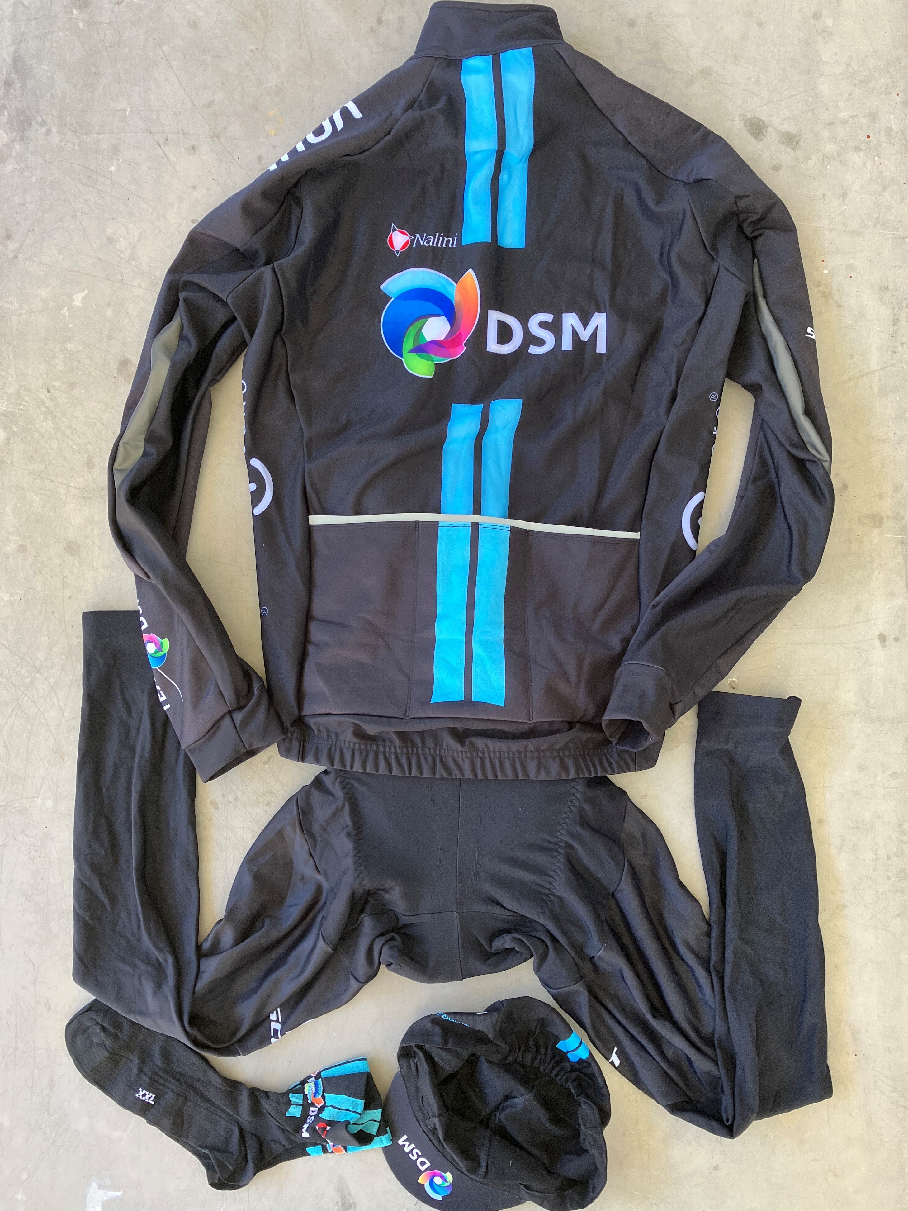 DSM | Nalini Bundle - Winter Jacket, Padded Tights, Socks, Cap | M | Rider-Issued Pro Team Kit
