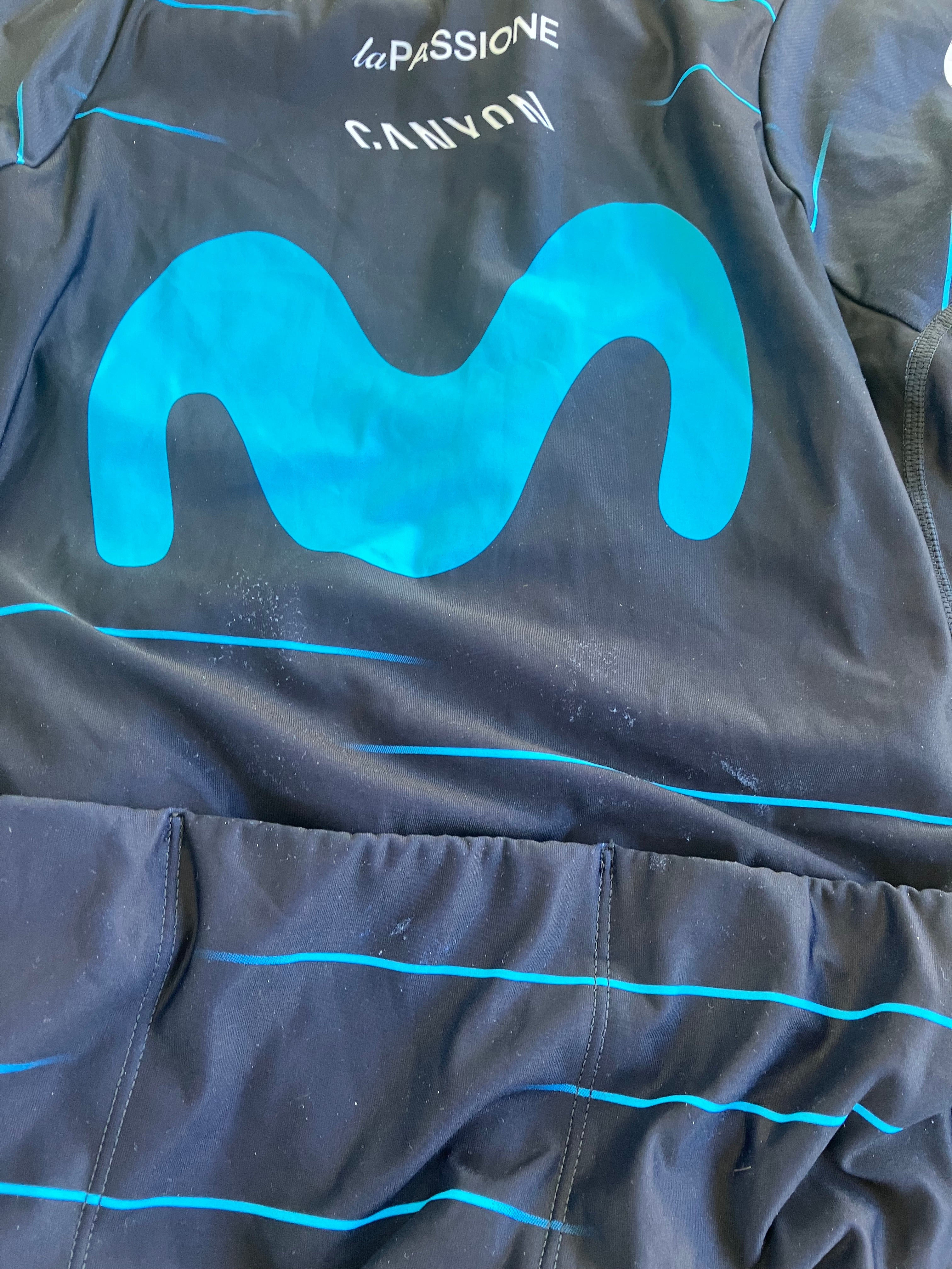 Movistar | La Passione Bundle - Long Sleeve Jersey & Padded Tights | S | Rider-Issued Pro Team Kit