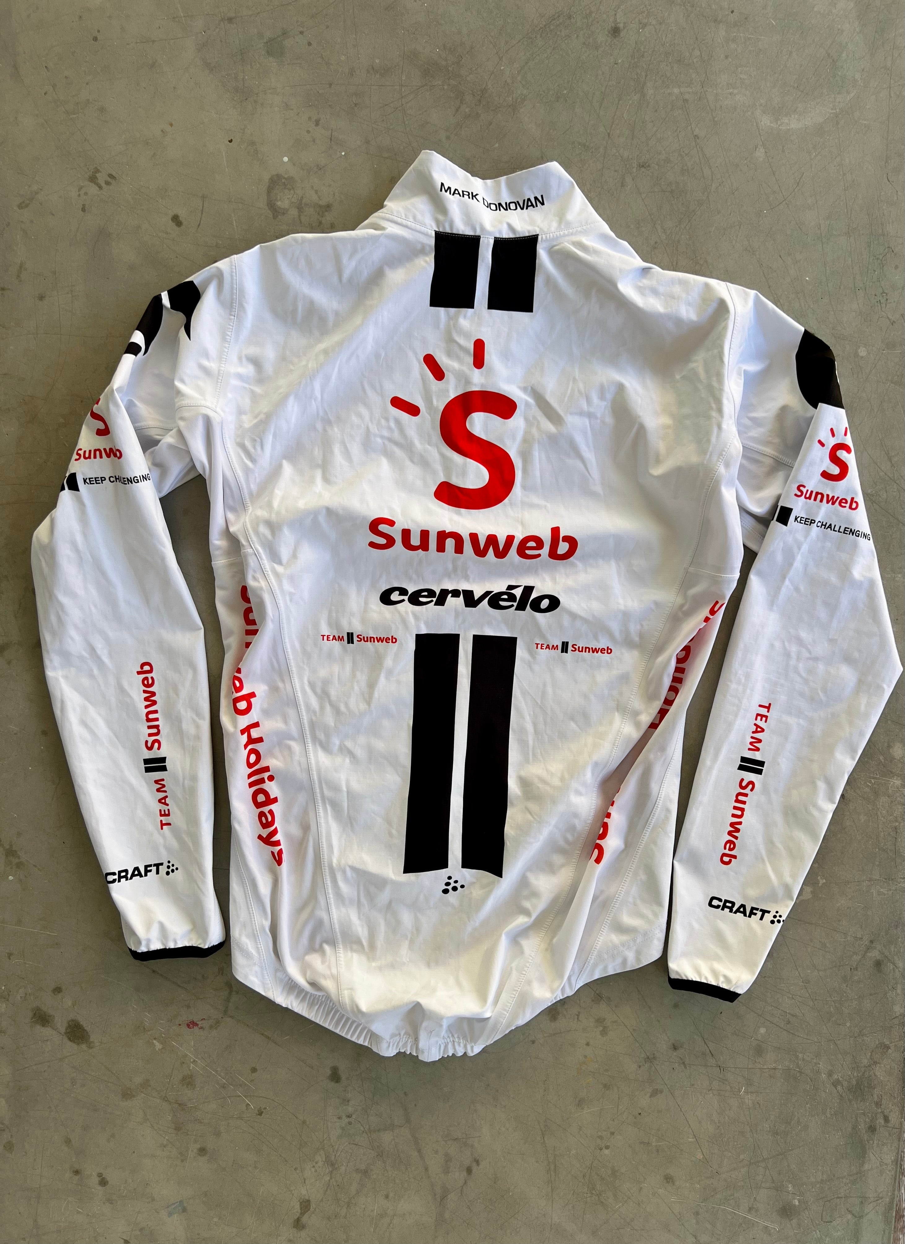 Sunweb 2020 | Craft White Rain Jacket | Size S | Rider-Issued Pro Team Kit