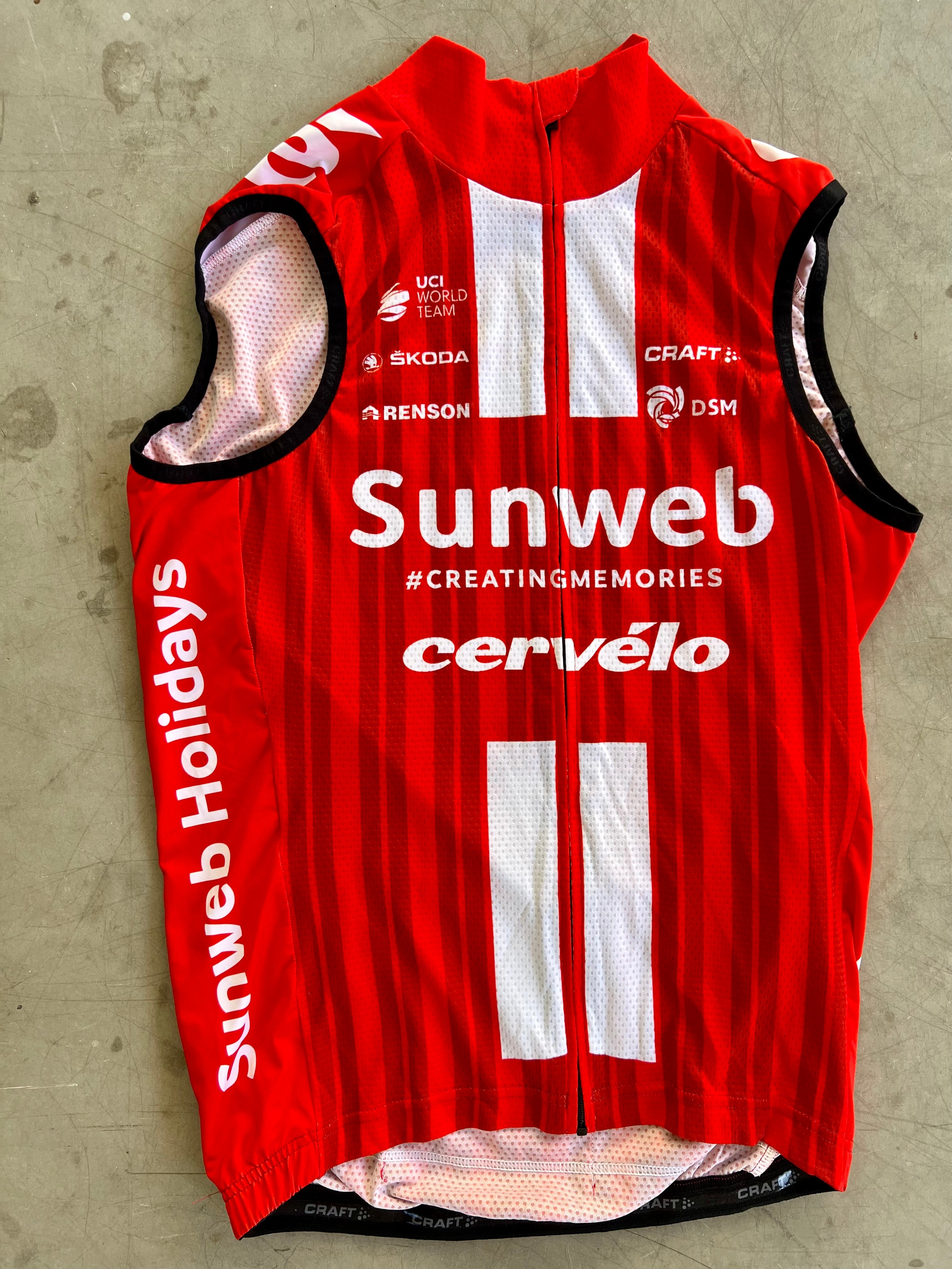 Sunweb 2020 | Craft Red Thermal Wind Vest | Size S | Rider-Issued Pro Team Kit