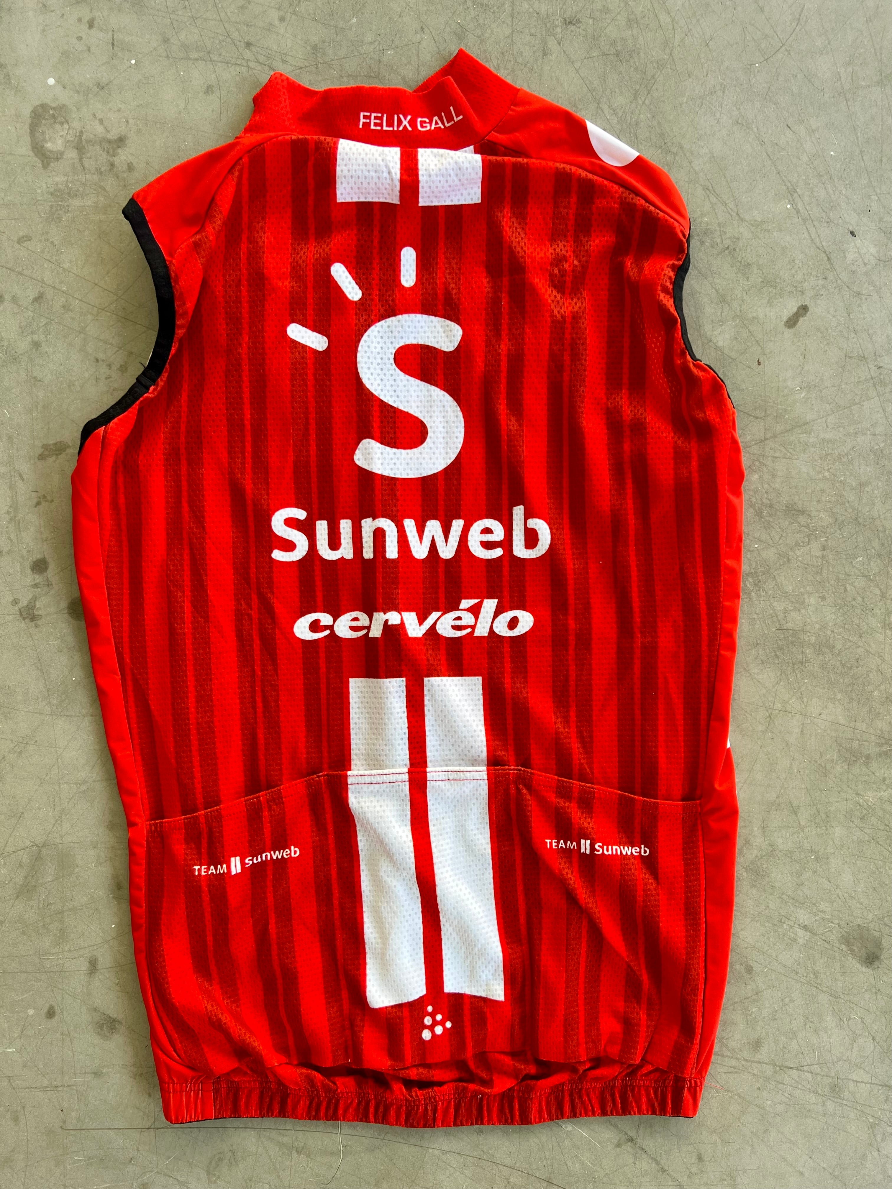 Sunweb 2020 | Craft Red Thermal Wind Vest | Size S | Rider-Issued Pro Team Kit