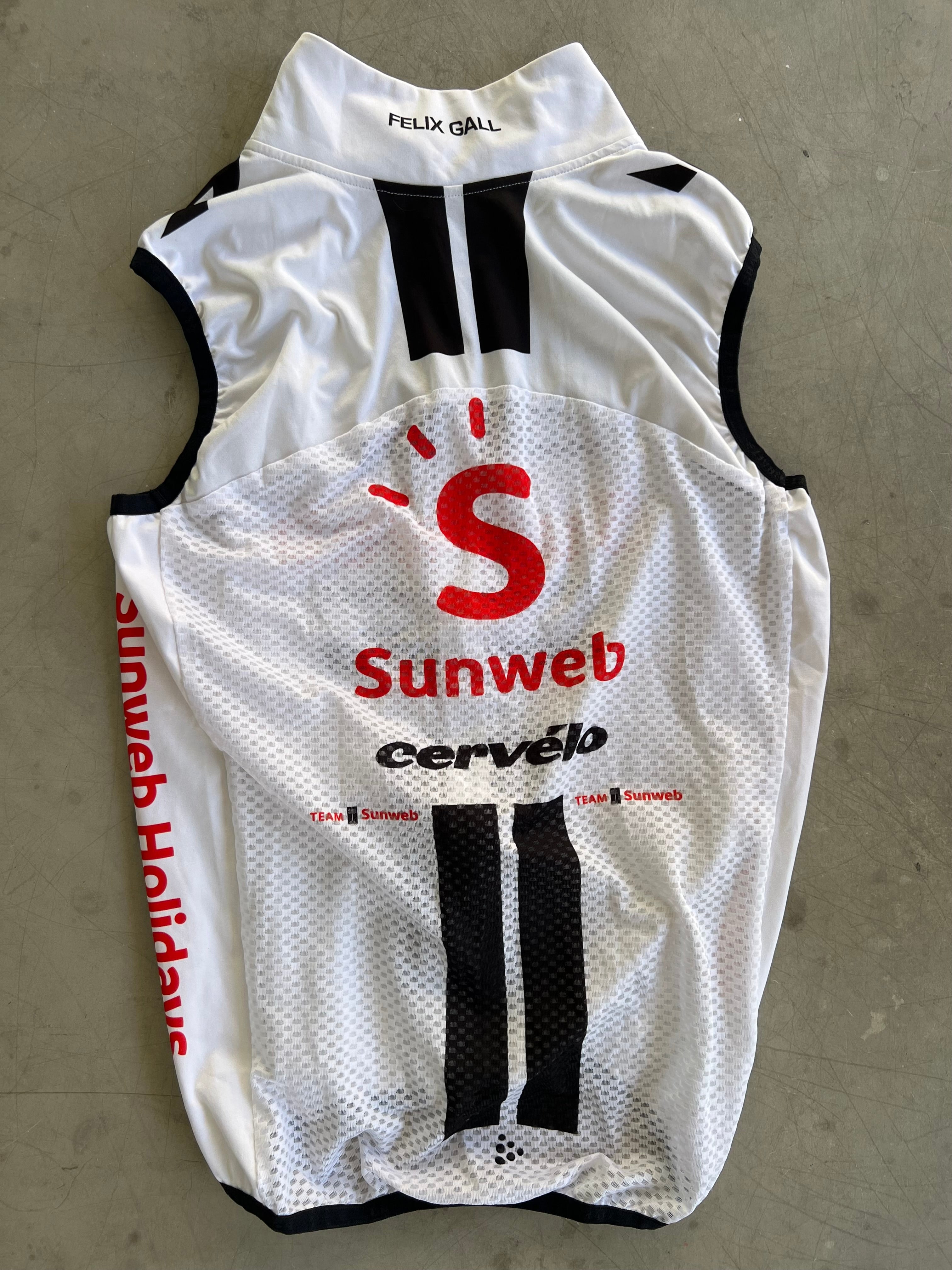 Sunweb 2020 | Craft White Lightweight Wind Vest | Size S | Rider-Issued Pro Team Kit
