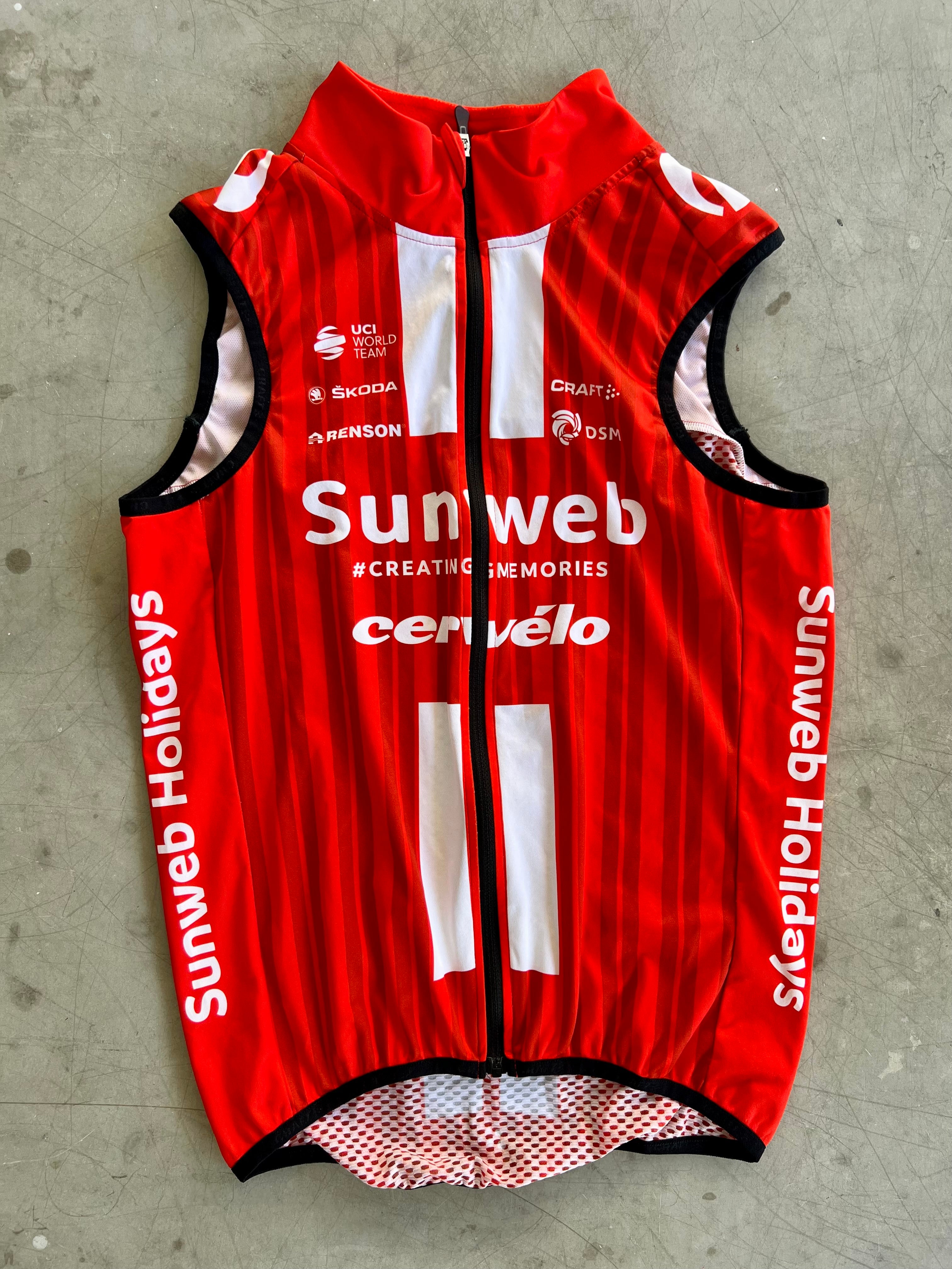 Sunweb 2020 | Craft Red Lightweight Wind Vest | Size S | Rider-Issued Pro Team Kit