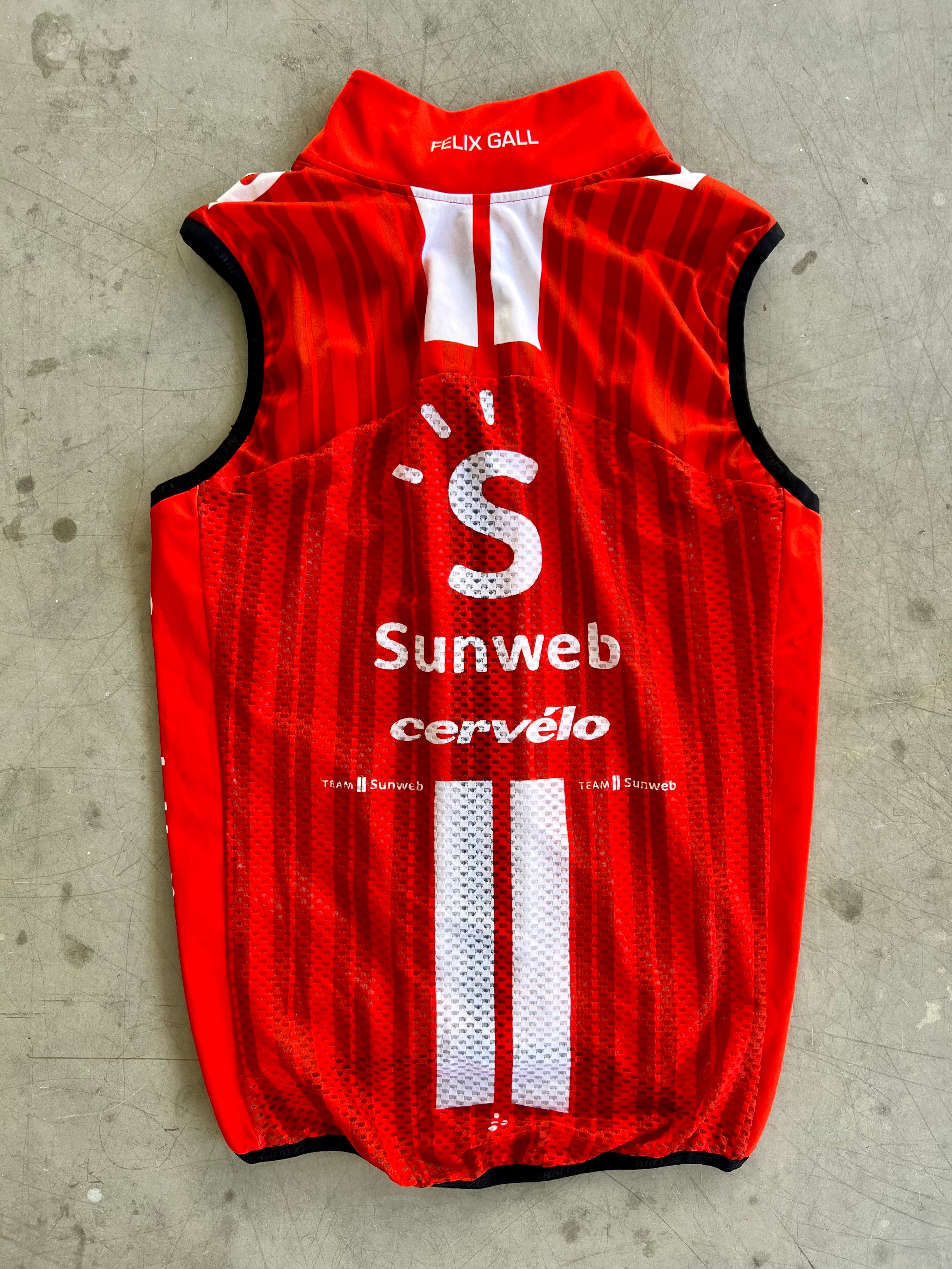 Sunweb 2020 | Craft Red Lightweight Wind Vest | Size S | Rider-Issued Pro Team Kit