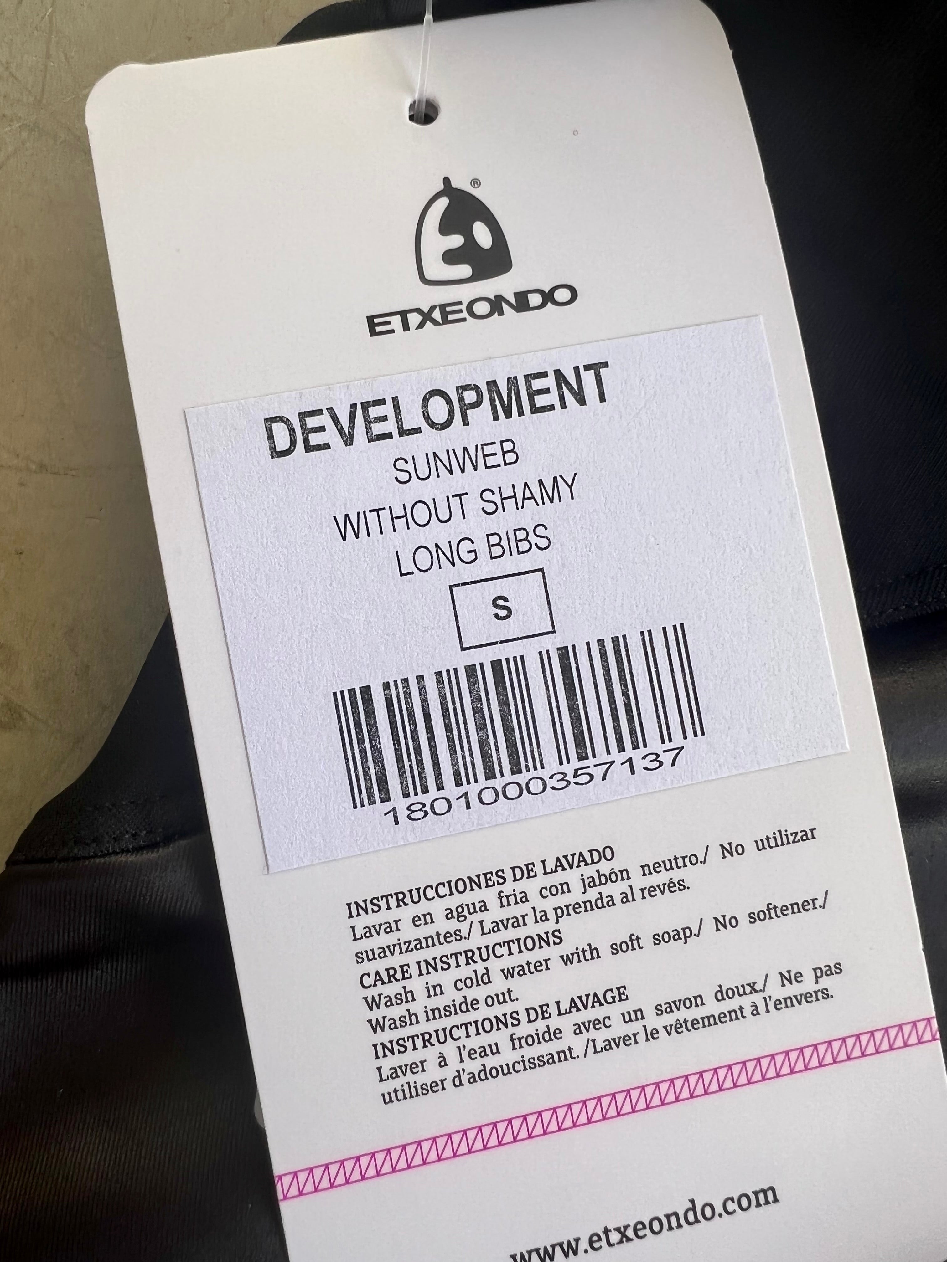 Sunweb 2020 | Etxeondo Black Winter Tights | Size S | Rider-Issued Pro Team Kit