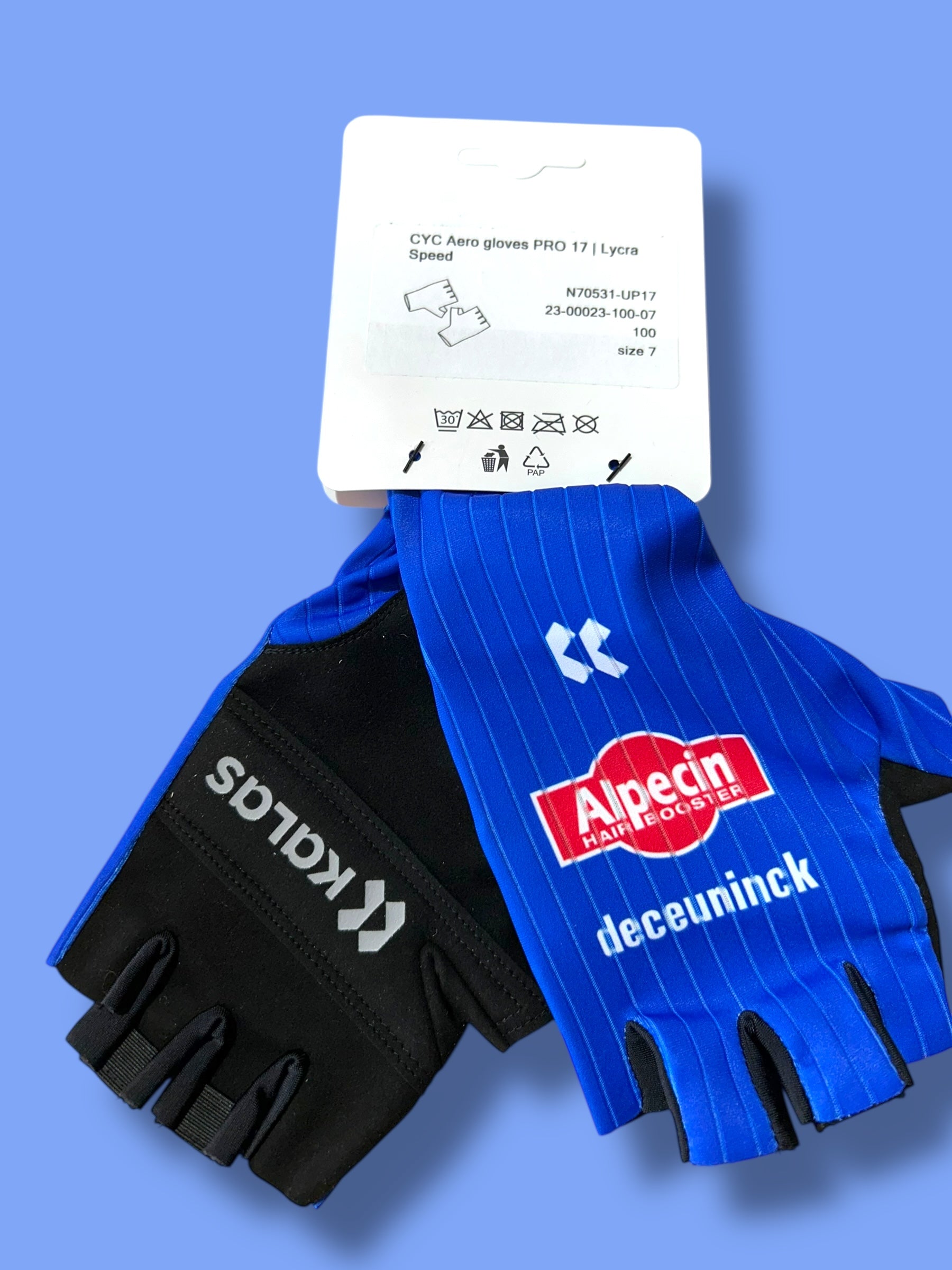Aero Gloves Race Rider Issued Padded | Alpecin Deceuninck Kalas| Pro Cycling Kit