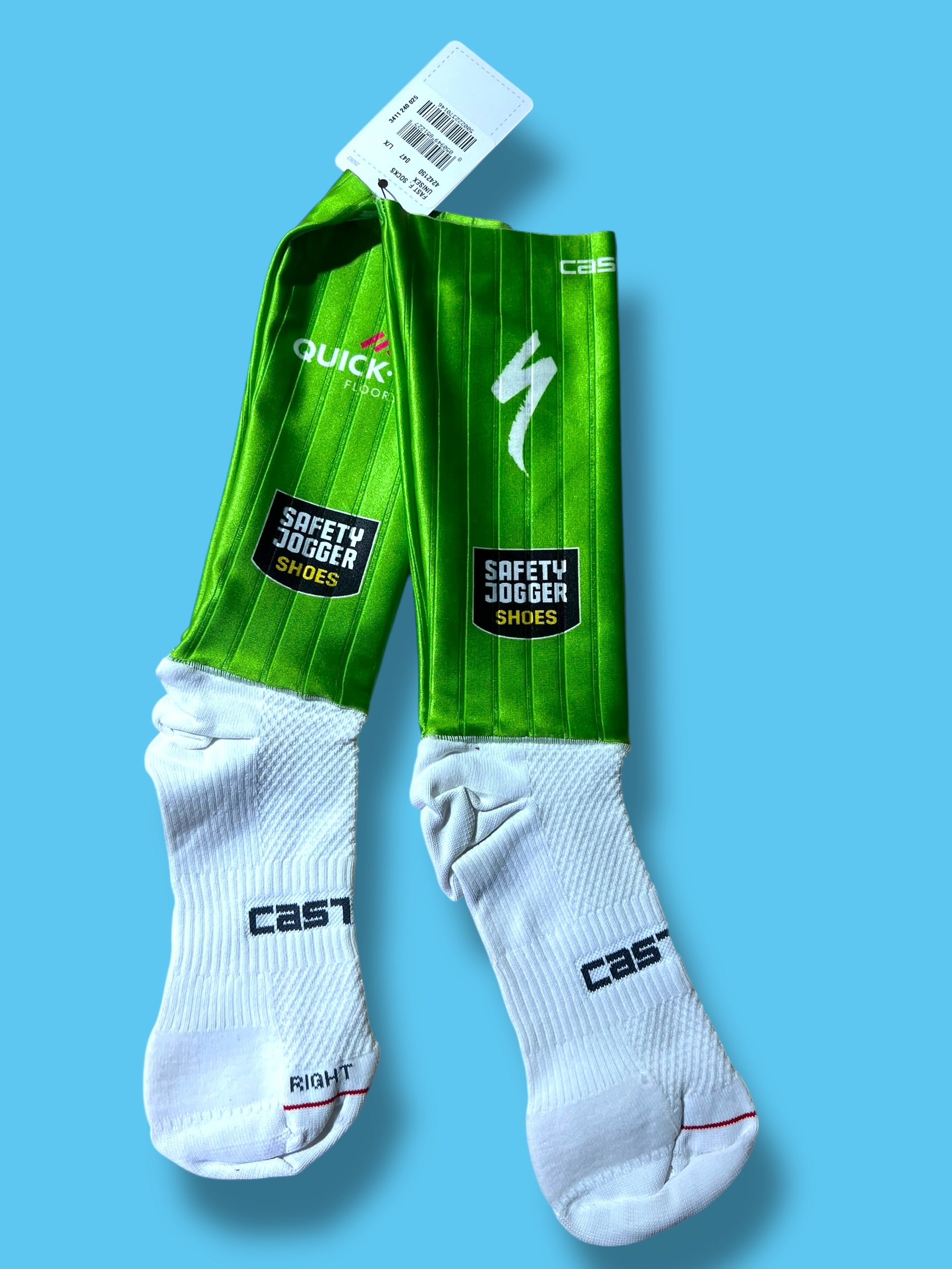 Aero Socks Tour de France Sprinters Jersey  Fast Feet Race Rosso Corso   | Castelli |  Soudal Quick-Step| Pro Cycling Kit