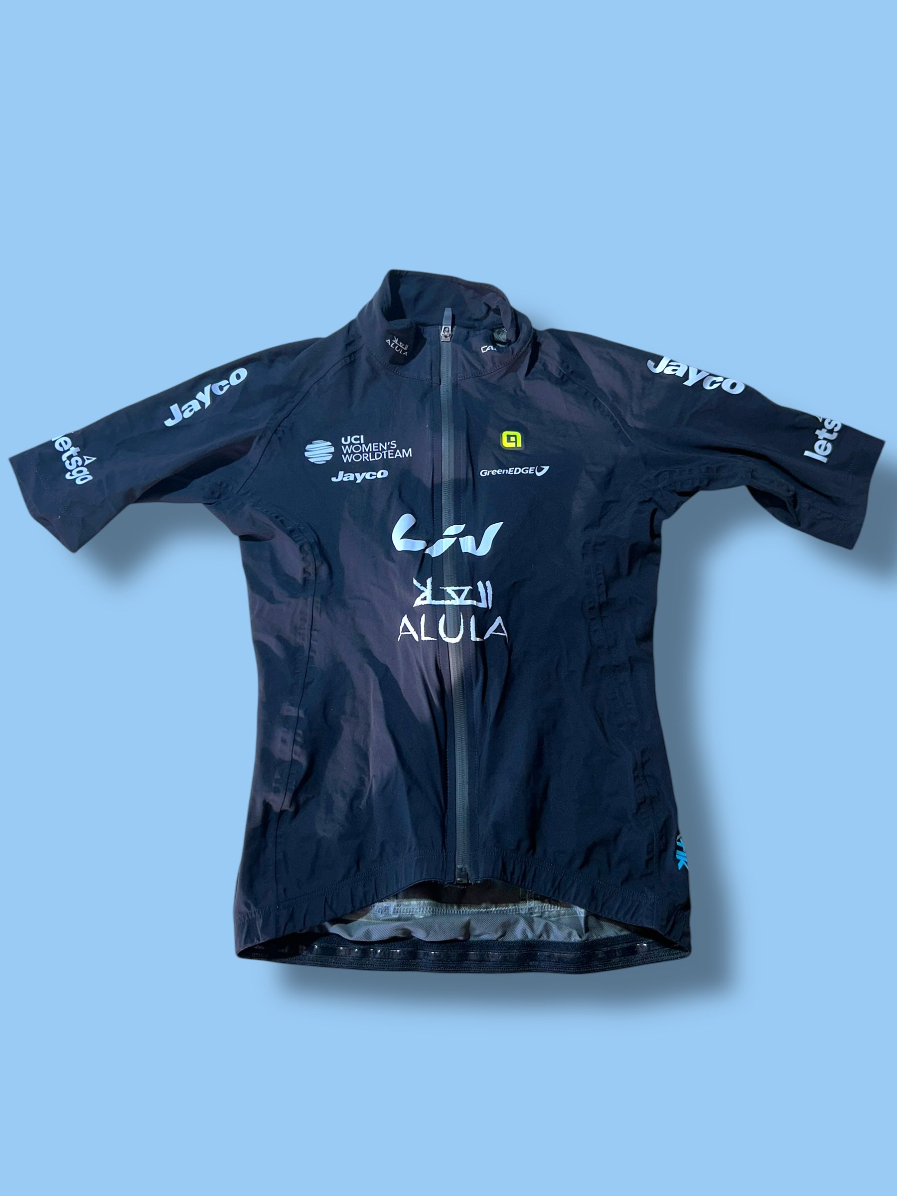Rain Jersey Winter Waterproof short Sleeve  Klimatik Racing Packable Womens| Ale |  Jayco Alula| Pro Cycling Kit