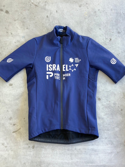 Short Sleeve Gabba Rain Jacket Thermal Winter | Jinga | Blue | Israel Premier Tech IPT | Pro Cycling Kit