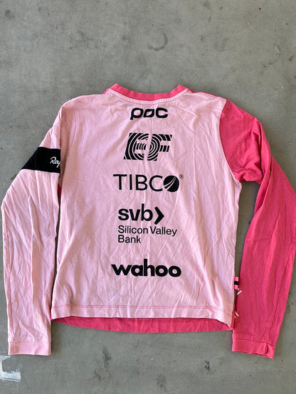 EF Tibco 23 Women | Rapha Casual Long Sleeve T-Shirt | Pink | XS |  Pro-Issued Pro Team Kit