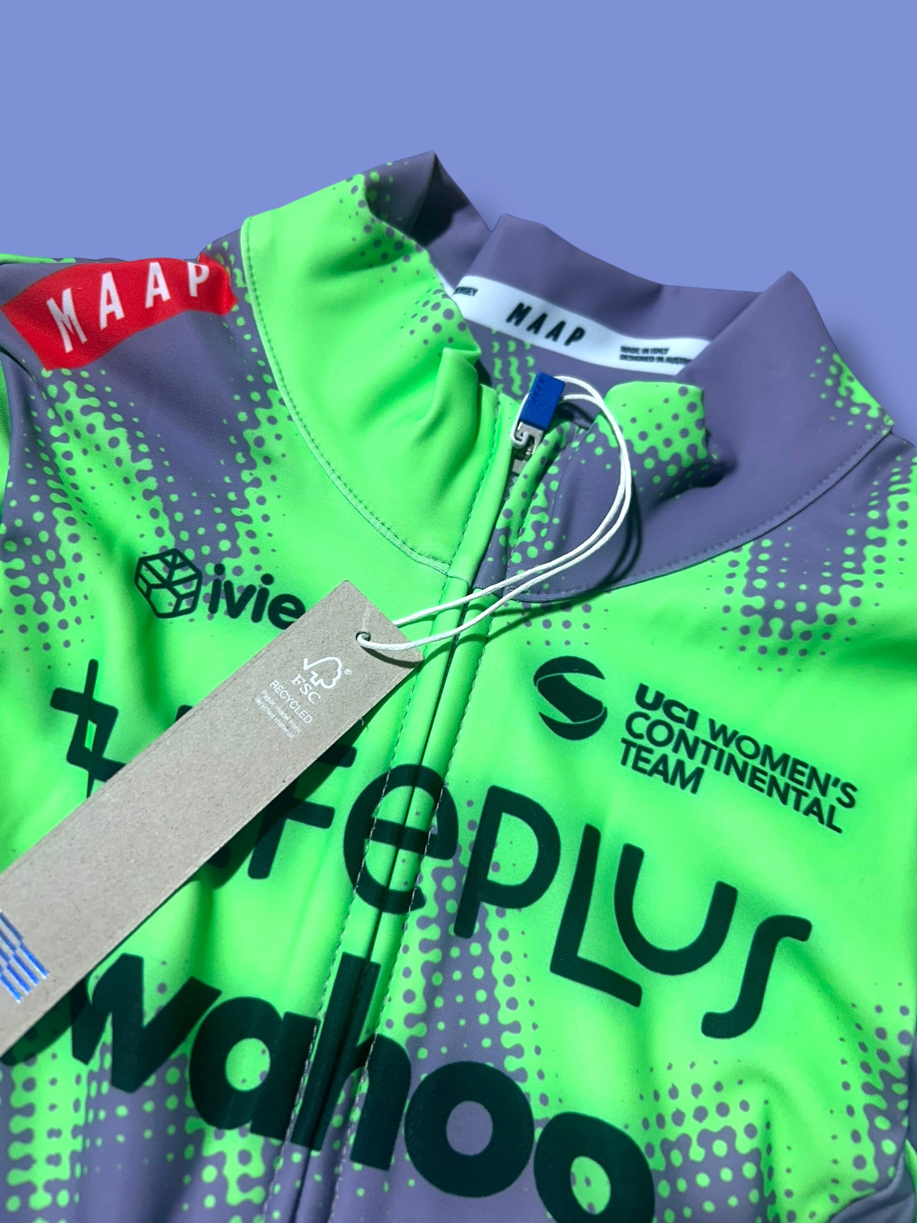 Women's Long Sleeve Thermal Winter Jersey, Winter Bib Shorts, Leg Warmers, Socks and Buff    Bundle  | Lifeplus Wahoo  | MAAP  | Pro Cycling Kit