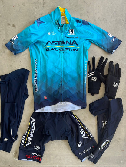 Thermal Jersey, Thermal Bibs, Gloves, Arm & Leg Warmers Bundle | Giordana | Astana | Pro Team Cycling Kit