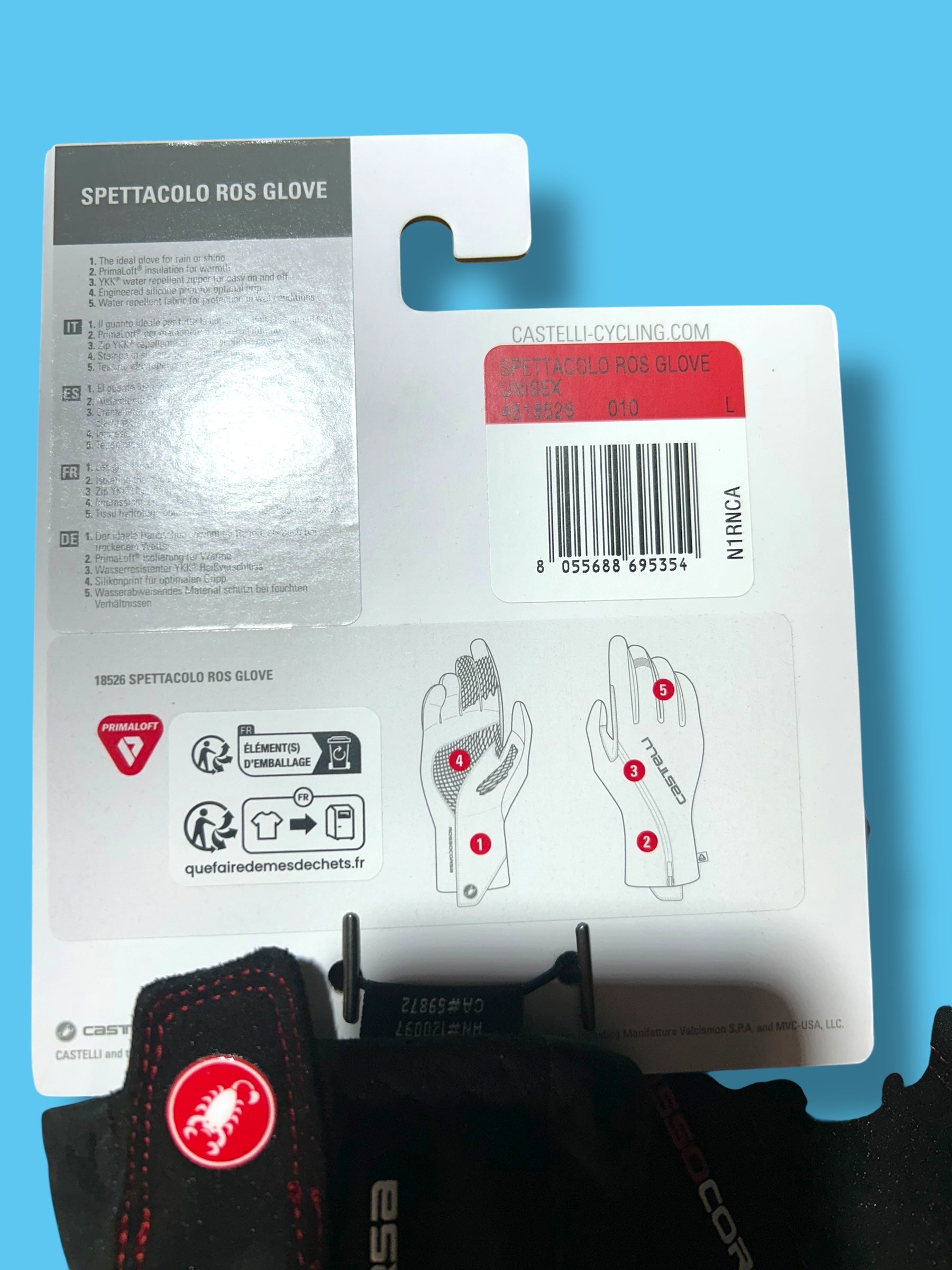 Spettacolo Winter Thermal Glove Primaloft  | Castelli |  Soudal Quick-Step| Pro Cycling Kit