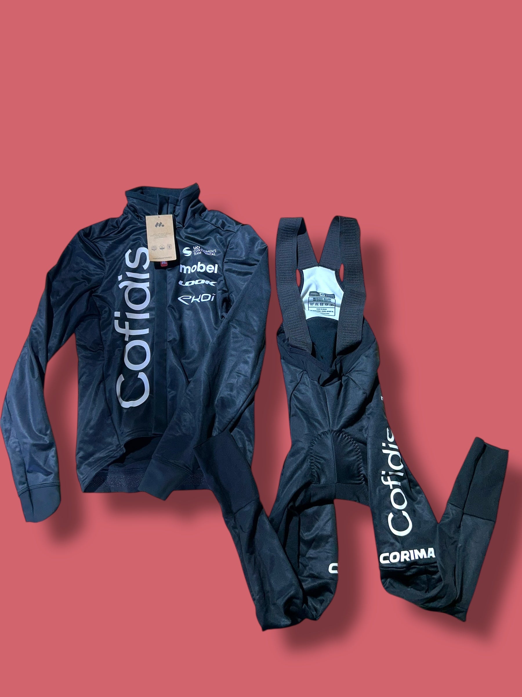 Bib Tights and Winter Jacket Thermal Gabba |Cofidis Women| Pro Cycling Kit
