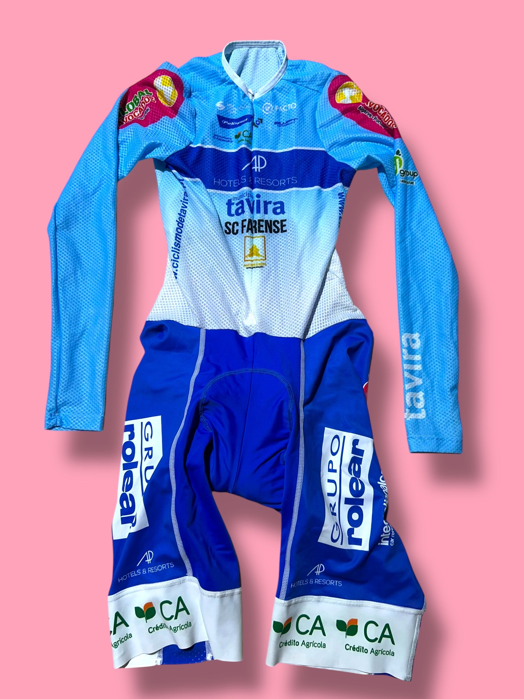 TT Suit Time Trial Aerosuit Rider Issued |APHotels and Resorts - Tavira Portugal| Pro Cycling Kit