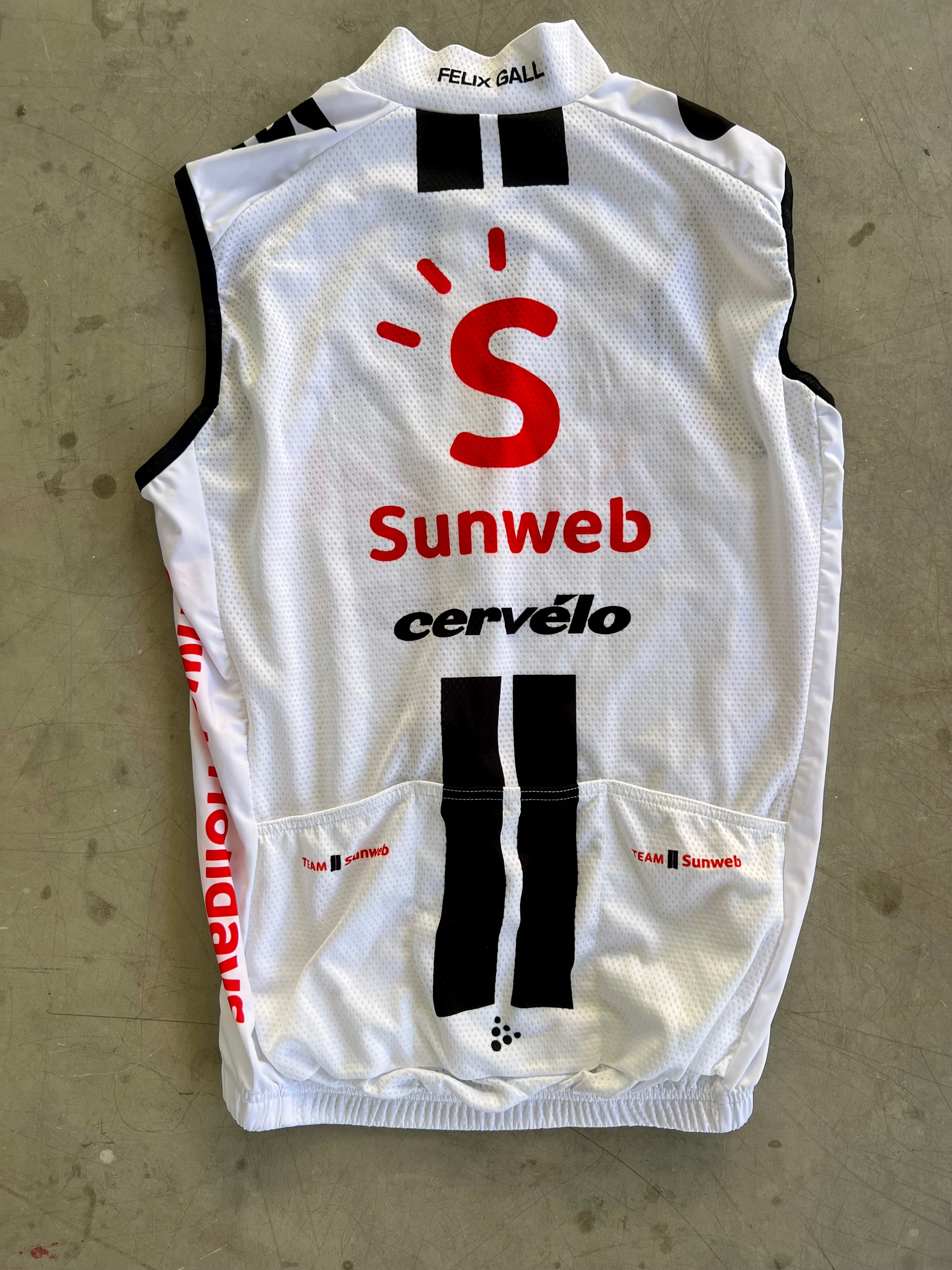 Sunweb 2020 | Craft White Lightweight Wind Vest |  Size S | Rider-Issued Pro Team Kit